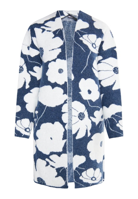usha Strickcardigan Damen marine weiss - Image 1