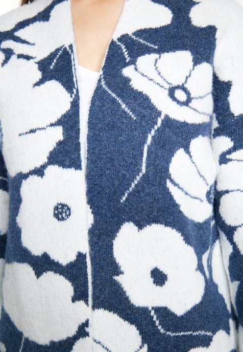 usha Strickcardigan Damen marine weiss - Image 5