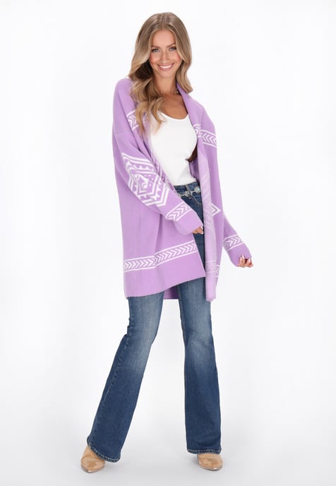 IZIA Strickjacke Frauen Lavendel - Image 2