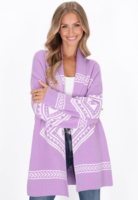 IZIA Strickjacke Frauen Lavendel - Image 3