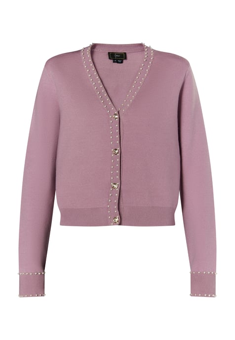 Faina Strickjacke mit Perlen Damen Mauve - Image 1