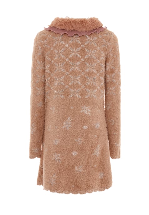 Faina Strickjacke Damen Dunkelrosa Rosa Gold - Image 2