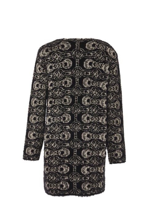 Faina Strickjacke Damen schwarz-wollweiß - Image 2