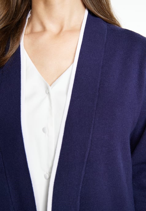 usha Strickcardigan Damen marine weiss - Image 5