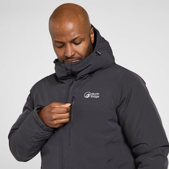 North Ridge Men's Domain Waterproof Parka, Grey - Image 6