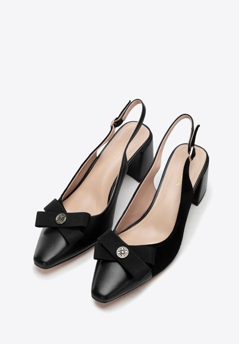 Wittchen Damen-Pumps aus Leder mit Blockabsatz, Schwarz, Naturleder - Image 2