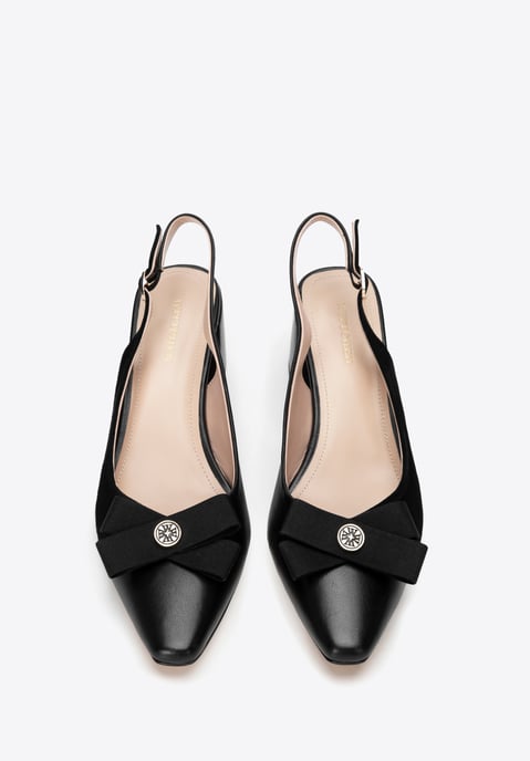 Wittchen Damen-Pumps aus Leder mit Blockabsatz, Schwarz, Naturleder - Image 3