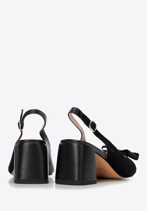 Wittchen Damen-Pumps aus Leder mit Blockabsatz, Schwarz, Naturleder - Image 4