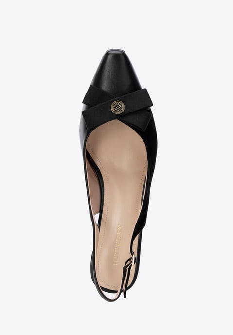 Wittchen Damen-Pumps aus Leder mit Blockabsatz, Schwarz, Naturleder - Image 5