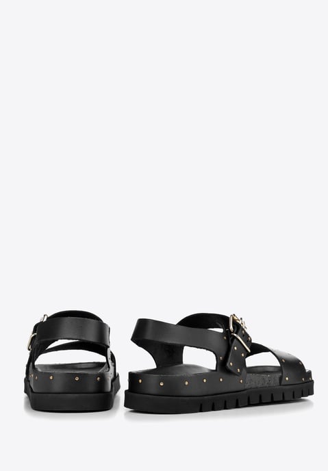 Wittchen Damen-Ledersandalen mit Nieten, Schwarz, Naturleder - Image 4