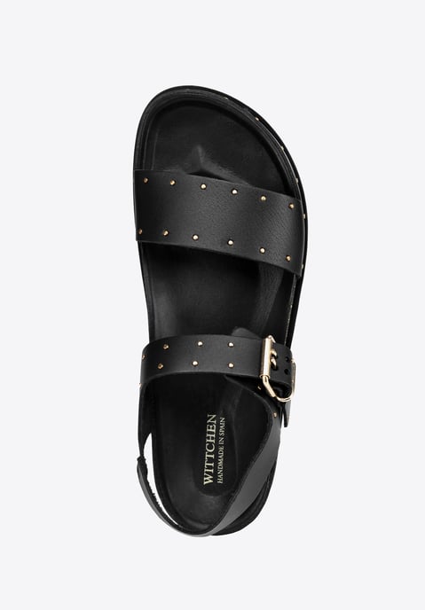 Wittchen Damen-Ledersandalen mit Nieten, Schwarz, Naturleder - Image 5