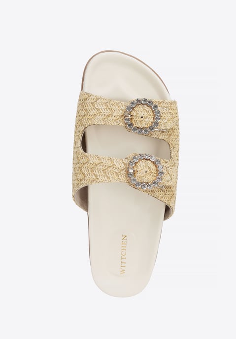 Wittchen Damen-Pantoletten aus Kunstraffia, beige, beiges Synthetikmaterial - Image 6