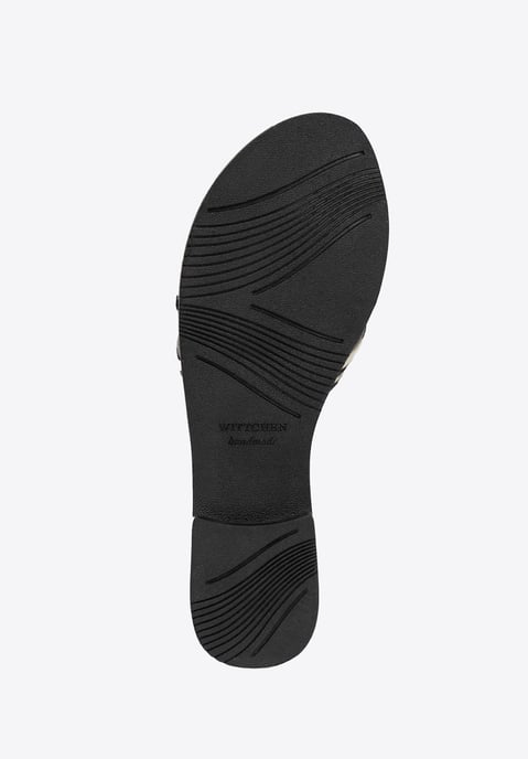 Wittchen Damen-Flip-Flops aus Leder mit Animal-Print in Schwarz und Beige - Image 6