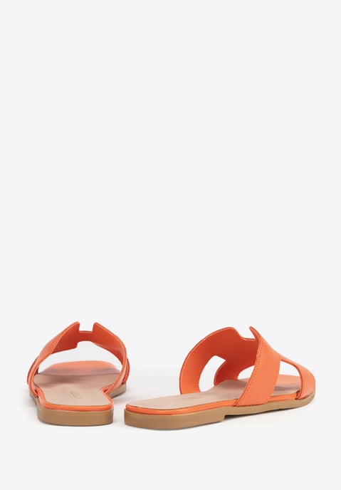 Wittchen Damen-Lederpantoletten in H-Form, Orange, Naturleder - Image 5