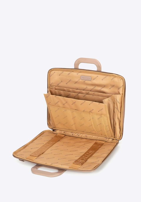 Wittchen Damen-Laptoptasche 15" aus Kunstleder, Beige, Öko-Leder - Image 4