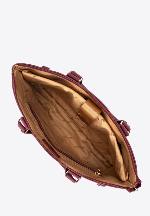 Wittchen Damen-Laptoptasche (14, 5 Zoll) aus Kunstleder, Burgunderrot, Öko-Leder - Image 3