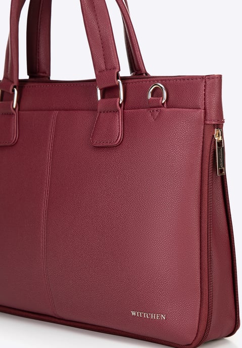 Wittchen Damen-Laptoptasche (14, 5 Zoll) aus Kunstleder, Burgunderrot, Öko-Leder - Image 4