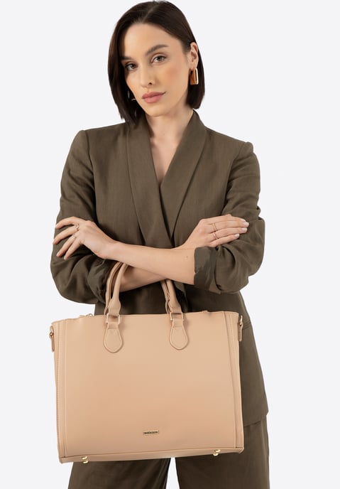Wittchen Damen-Laptoptasche, 14, 5 Zoll, Kunstleder, Beige, Öko-Leder - Image 2