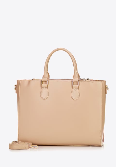 Wittchen Damen-Laptoptasche, 14, 5 Zoll, Kunstleder, Beige, Öko-Leder - Image 3