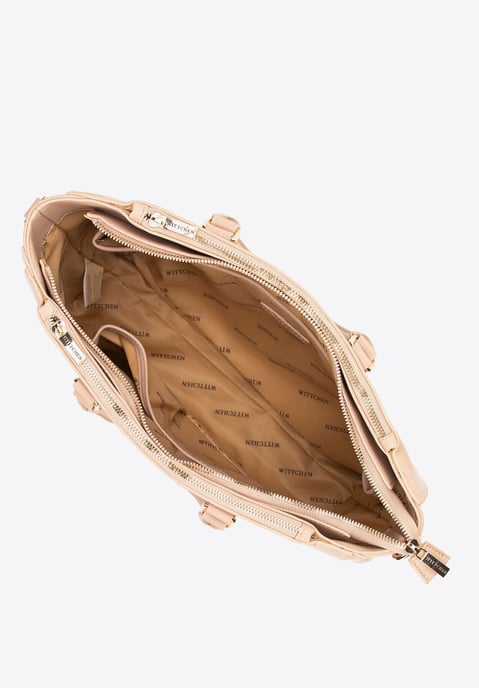 Wittchen Damen-Laptoptasche, 14, 5 Zoll, Kunstleder, Beige, Öko-Leder - Image 4