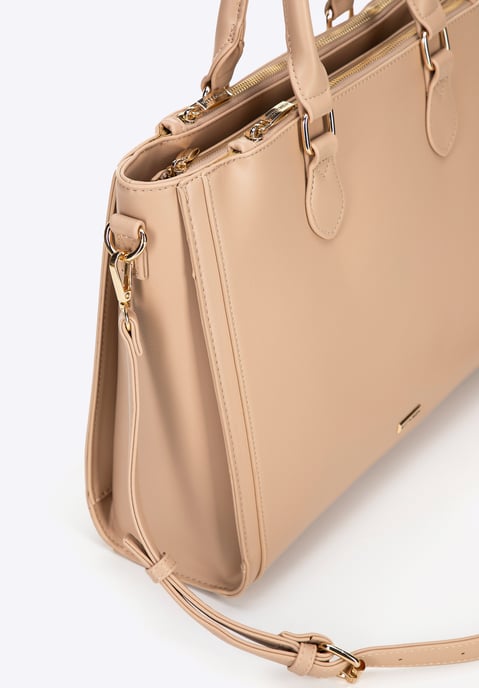 Wittchen Damen-Laptoptasche, 14, 5 Zoll, Kunstleder, Beige, Öko-Leder - Image 5