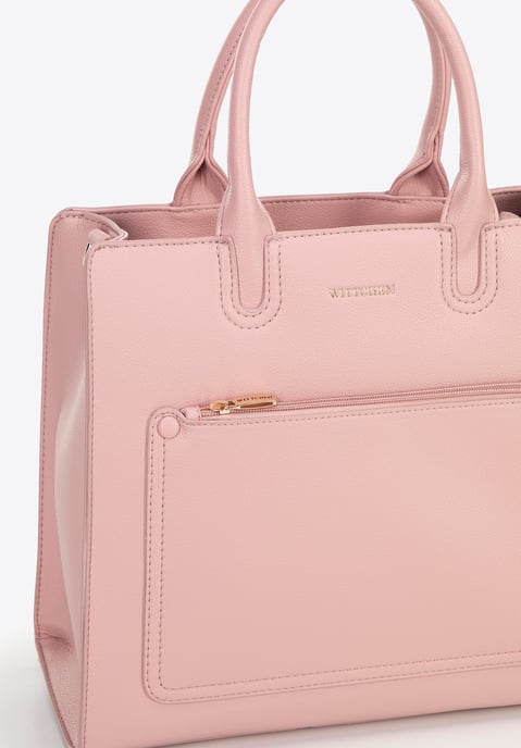 Wittchen Damen-Laptoptasche (13 Zoll) aus Kunstleder, Rosa - Image 4