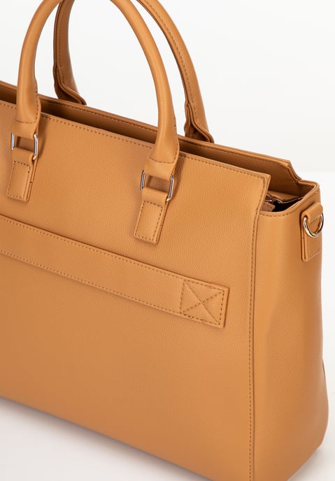Wittchen Damen-Laptoptasche, 17 Zoll, Hellbraun, Kunstleder, Öko-Leder - Image 4
