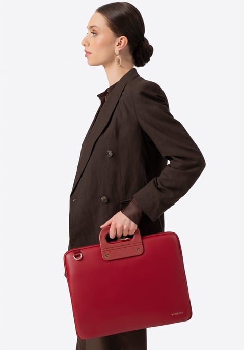 Wittchen Damen-Laptoptasche (15 Zoll), Rot, Burgunderrot, Kunstleder - Image 2