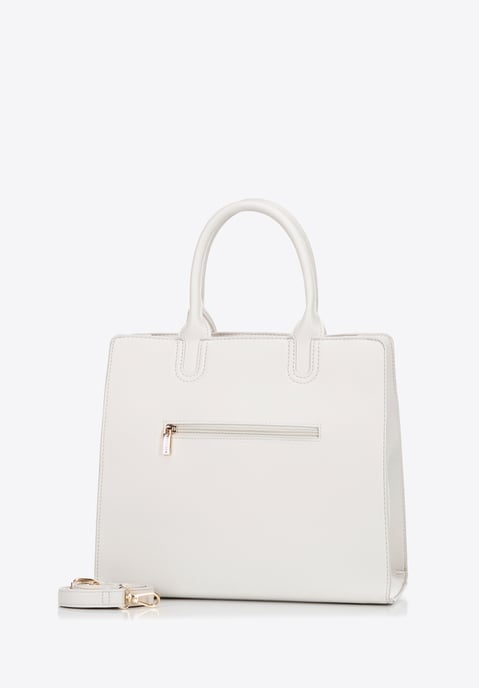 Wittchen Damen-Laptoptasche (13 Zoll) aus cremefarbenem Kunstleder - Image 2
