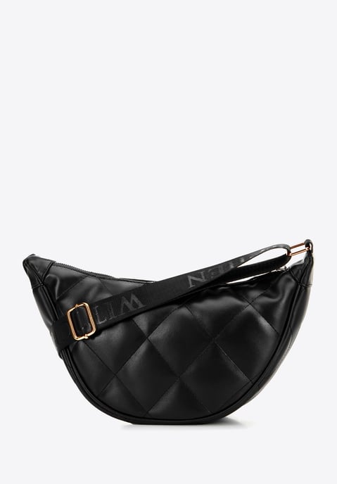 Wittchen Damen-Umhängetasche mit geometrischen Ziernähten, schwarz und gold - Image 2