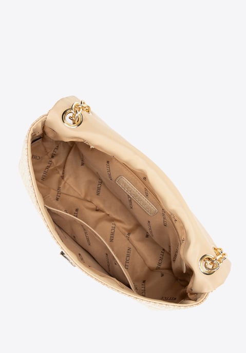 Wittchen Damen-Umhängetasche mit geflochtener Kette, beige, Polypropylen - Image 4
