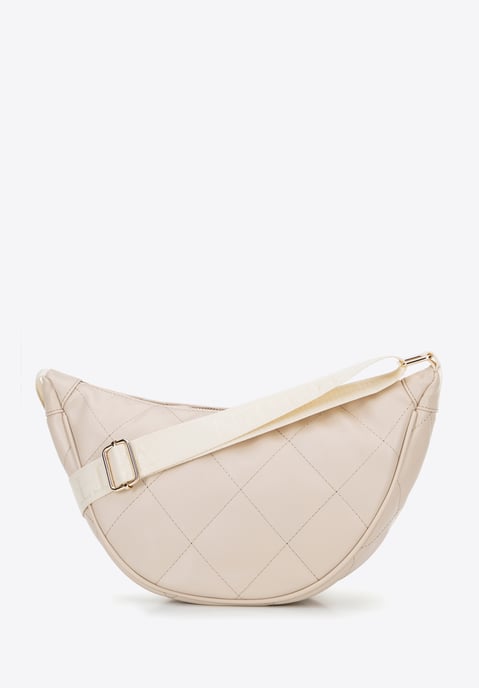 Wittchen Damen-Umhängetasche mit geometrischen Ziernähten, Creme und Gold - Image 2