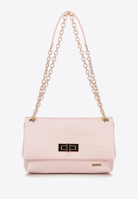 Wittchen Damen-Umhängetasche mit geflochtener Kette, rosa Polypropylen - Image 2