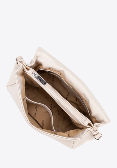 Wittchen Damen-Umhängetasche aus Kunstleder mit Ziernieten, cremefarben - Image 3