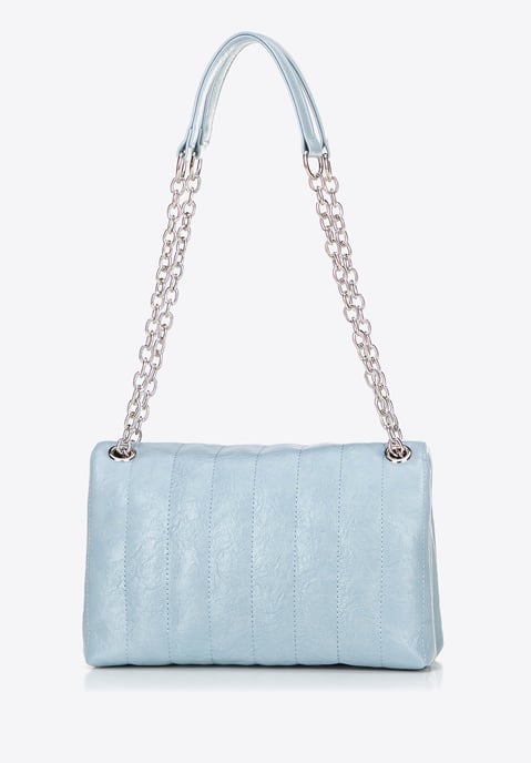 Wittchen Damen-Umhängetasche aus Öko-Leder, zwei Fächer, klein, blau - Image 4