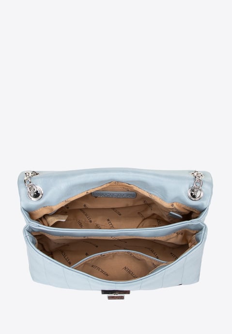 Wittchen Damen-Umhängetasche aus Öko-Leder, zwei Fächer, klein, blau - Image 5