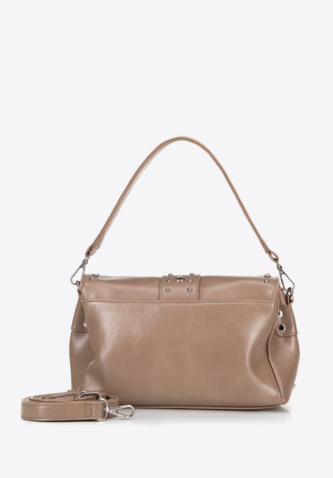 Wittchen Damen-Umhängetasche aus Öko-Leder mit Ziernieten, beige - Image 2
