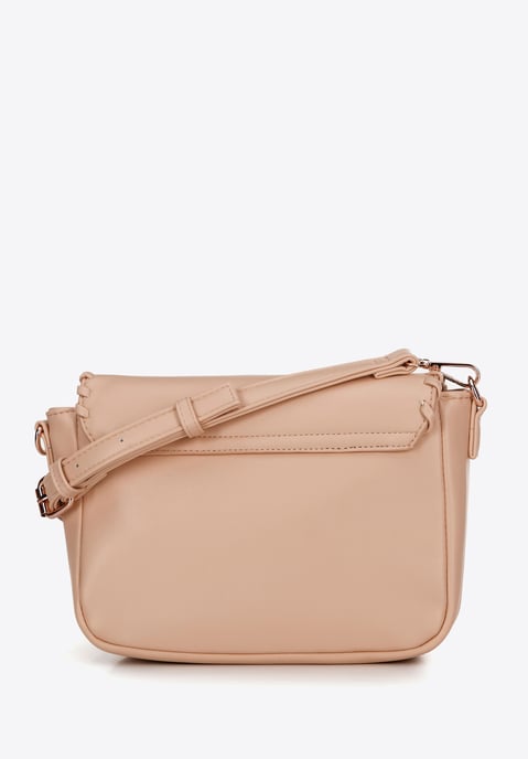 Wittchen Damen-Umhängetasche mit verziertem Überschlag, beige, Kunstleder - Image 2