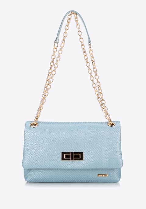 Wittchen Damen-Umhängetasche mit geflochtener Kette, blau, Polypropylen - Image 2