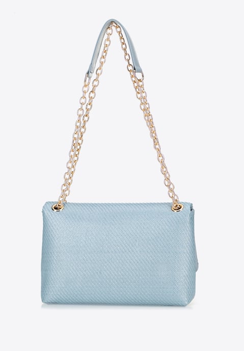 Wittchen Damen-Umhängetasche mit geflochtener Kette, blau, Polypropylen - Image 3
