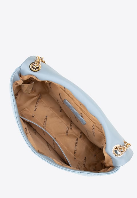 Wittchen Damen-Umhängetasche mit geflochtener Kette, blau, Polypropylen - Image 4