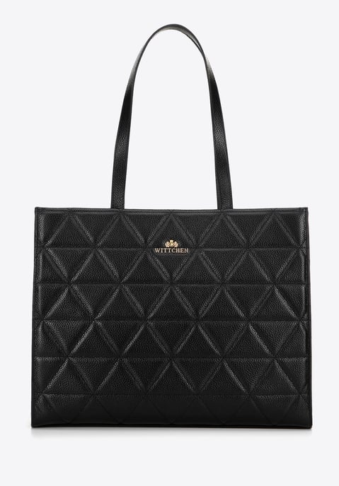 Wittchen Damen-Shopper-Tasche aus Leder mit geometrischen Ziernähten - Image 2