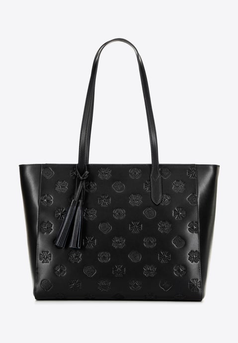 Wittchen Damen-Ledertasche mit charakteristischem schwarz-silbernem Muster aus - Image 2