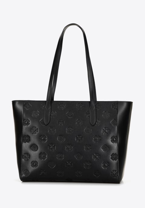 Wittchen Damen-Ledertasche mit charakteristischem schwarz-silbernem Muster aus - Image 3
