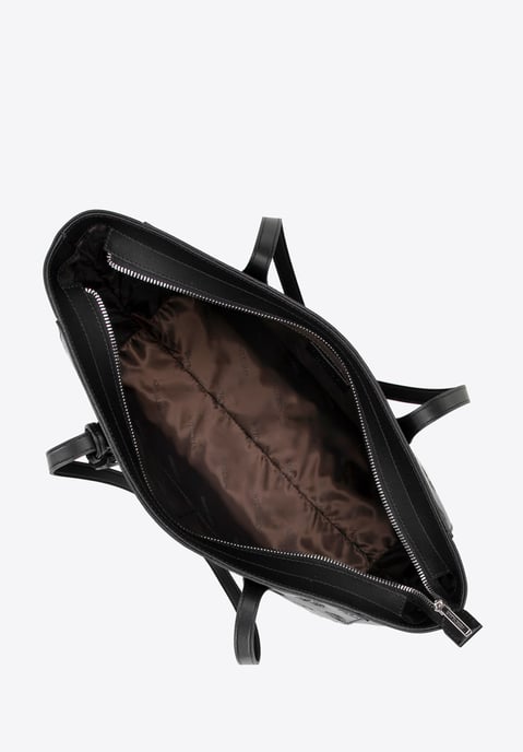 Wittchen Damen-Ledertasche mit charakteristischem schwarz-silbernem Muster aus - Image 4