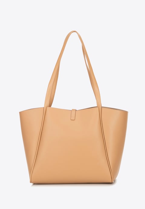 Wittchen Damen-Einkaufstasche aus Leder mit herausnehmbarer Innentasche, beige - Image 3