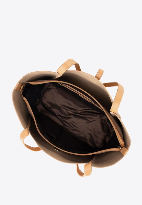 Wittchen Damen-Einkaufstasche aus Leder mit herausnehmbarer Innentasche, beige - Image 6