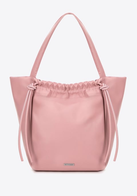 Wittchen Damen-Einkaufstasche aus Öko-Leder mit Zierriemen, rosa - Image 2