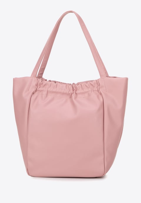 Wittchen Damen-Einkaufstasche aus Öko-Leder mit Zierriemen, rosa - Image 3