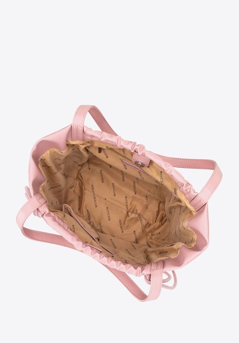 Wittchen Damen-Einkaufstasche aus Öko-Leder mit Zierriemen, rosa - Image 4